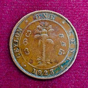 Ceylon 1 Cent - George VI 1923 Coin
