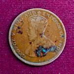 Ceylon 1 Cent - George VI 1923 Coin