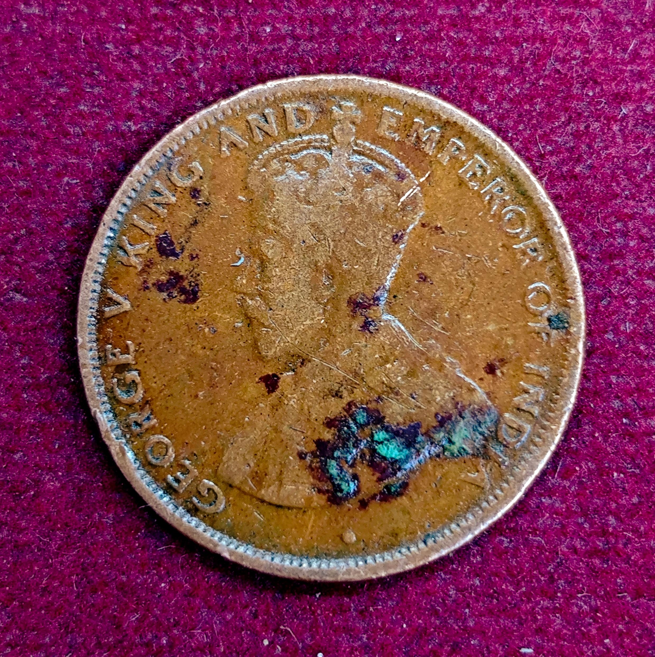 Ceylon 1 Cent - George VI 1923 Coin