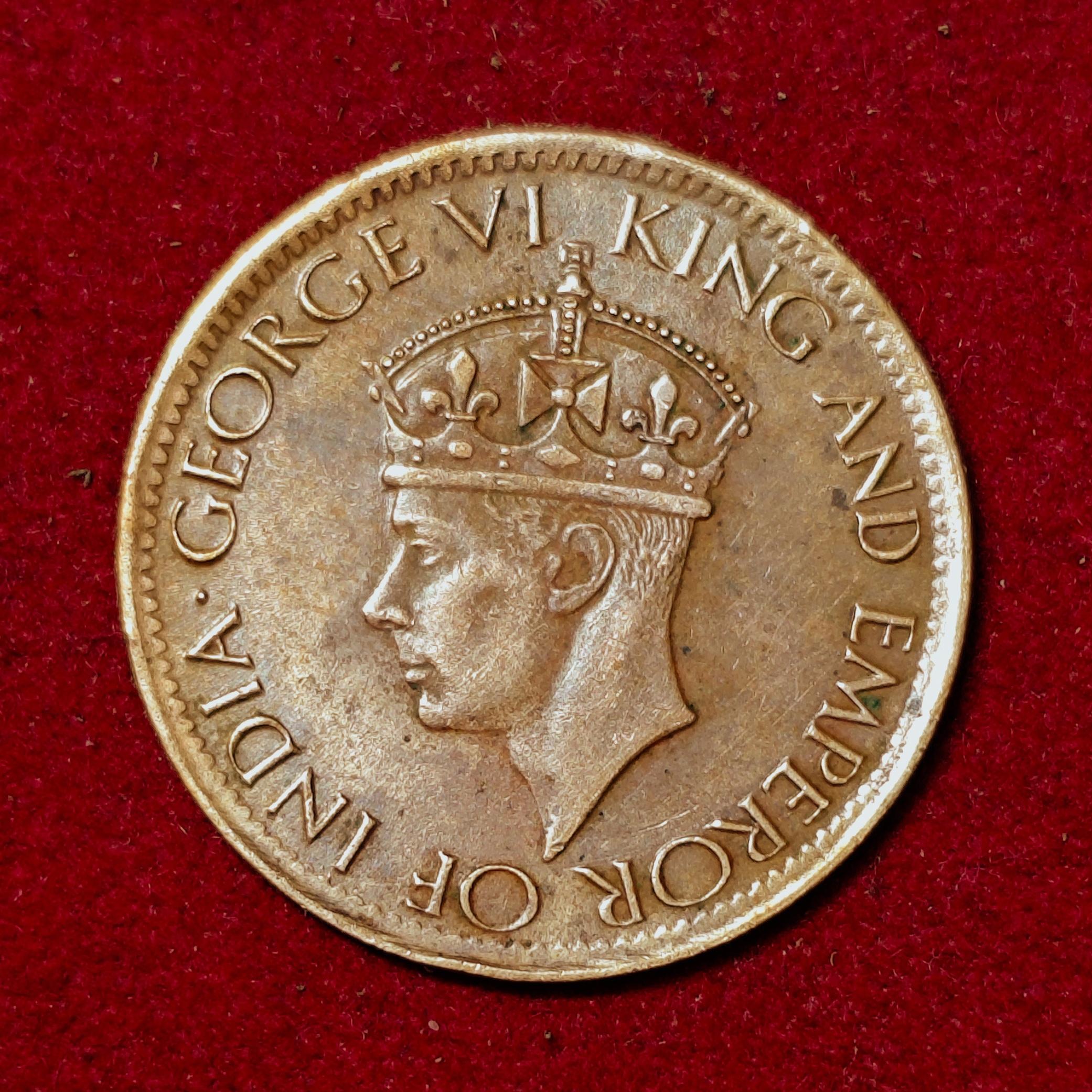 Ceylon 1 Cent - George VI 1945 Coin