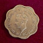 Ceylon 10 Cents - George VI 1944 Coin