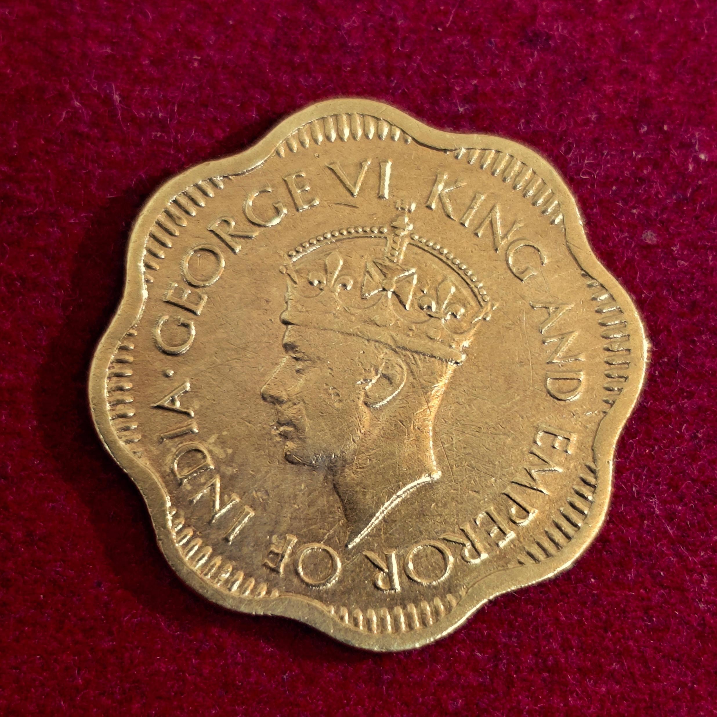 Ceylon 10 Cents - George VI 1944 Coin