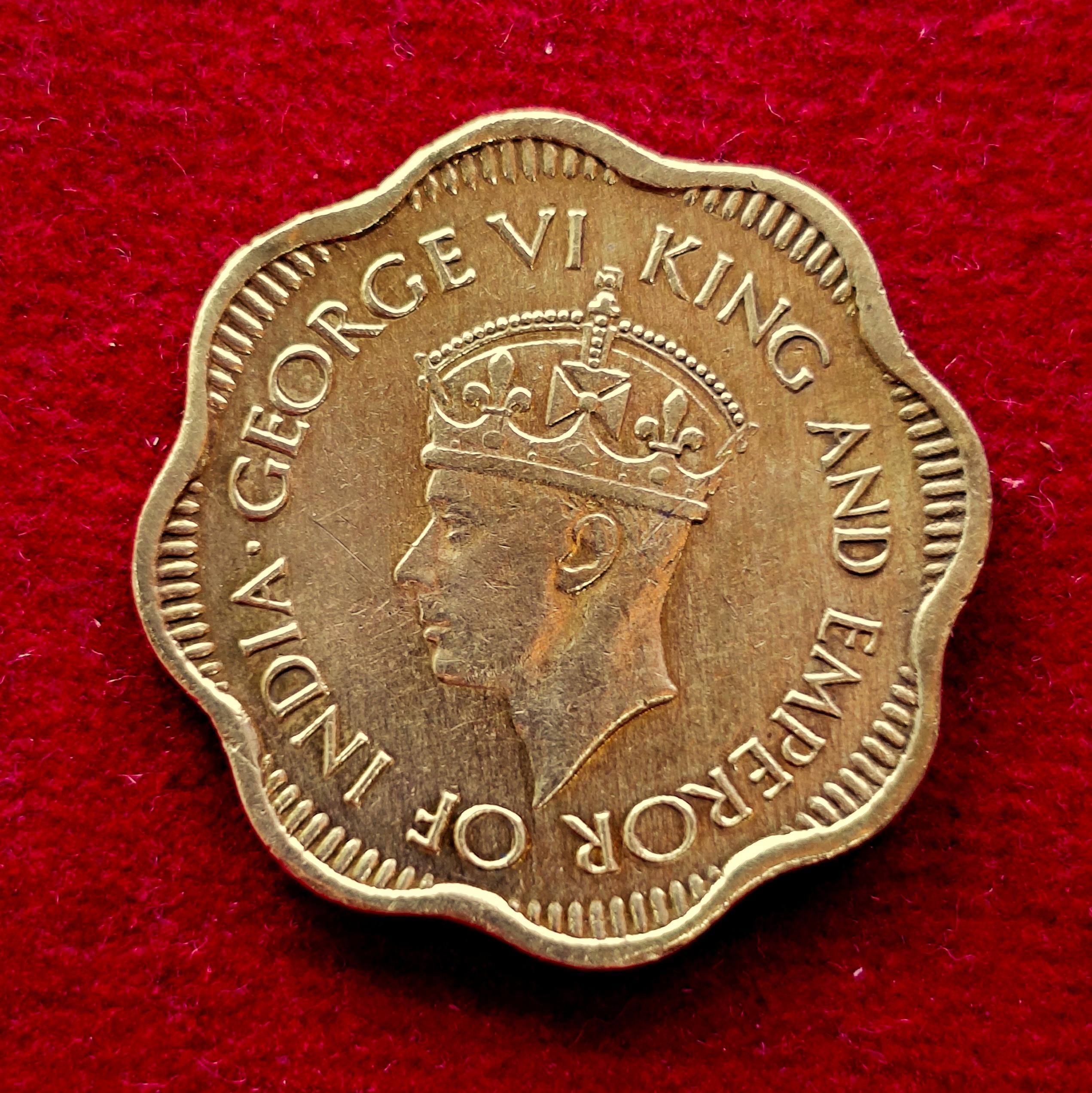 Ceylon 10 Cents - George VI 1944 Coin