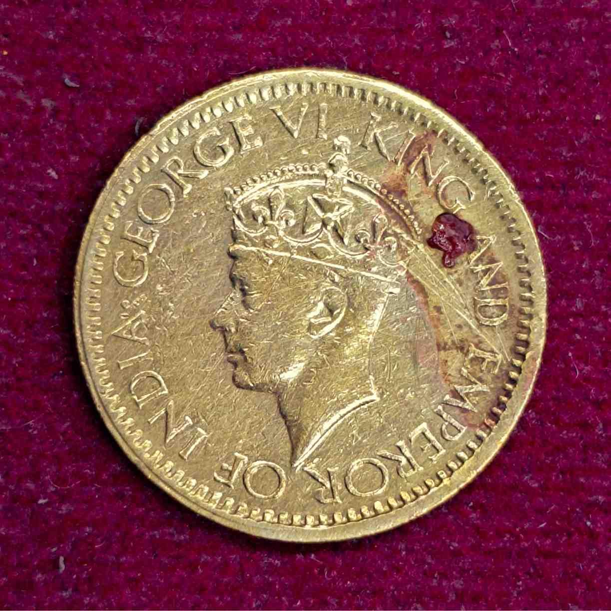 Ceylon 25 Cents - George VI 1943 Coin