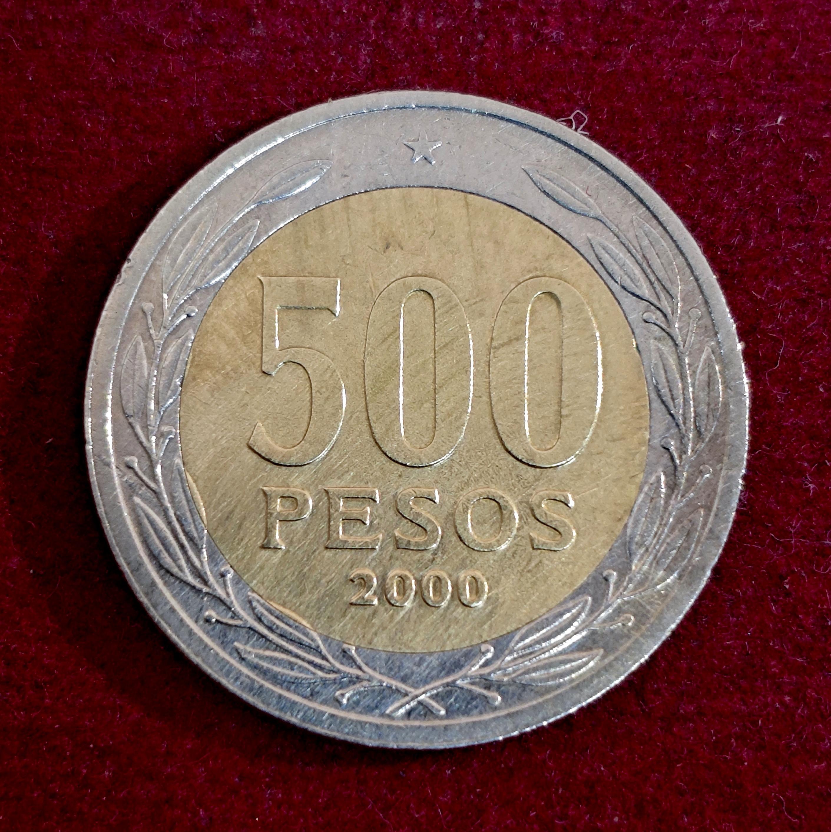Chile 500 Pesos 2000 Coin