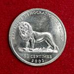 Democratic Republic of the Congo 50 Centimes Verney L. Cameron 2002 Commemorative Coin