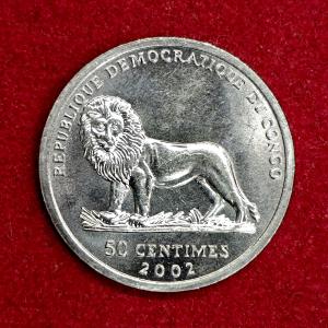 Democratic Republic of the Congo 50 Centimes Verney L. Cameron 2002 Commemorative Coin