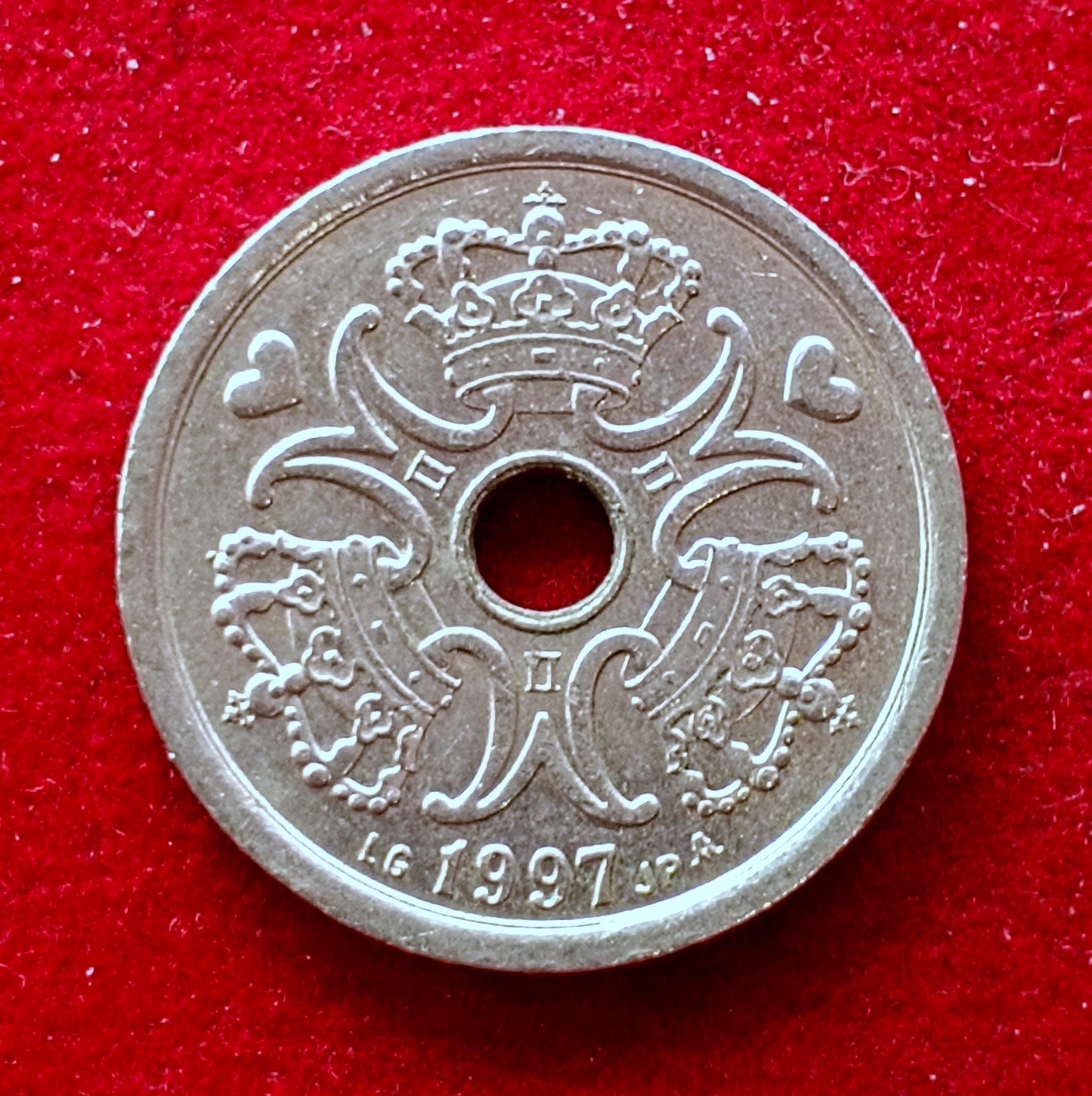 Denmark 1 Krone Margrethe II 1997 Coin
