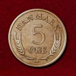 Denmark 5 Ore Frederik IX 1963 Coin