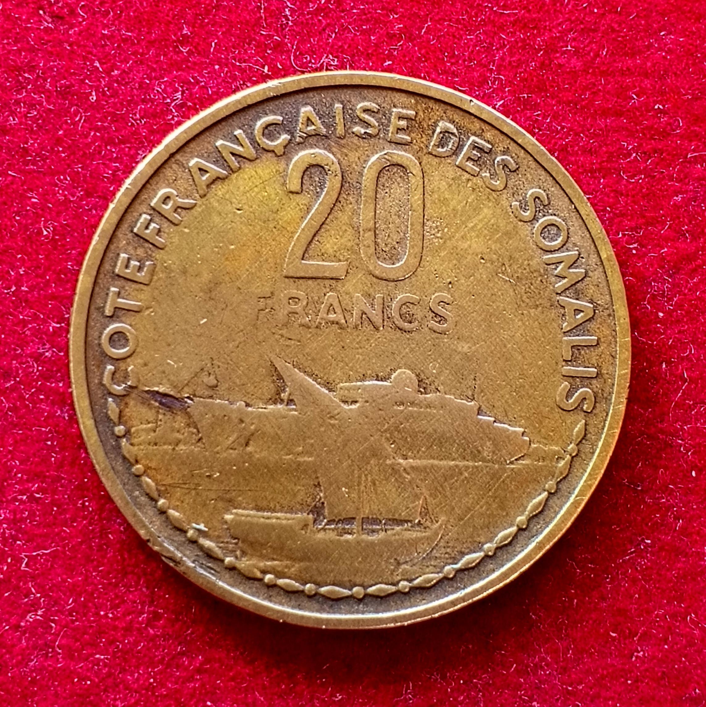Djibouti 20 Francs 1952 Coin