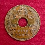 East Africa 5 Cents George VI 1933 Coin