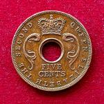 East Africa 5 Cents George VI 1957 Coin