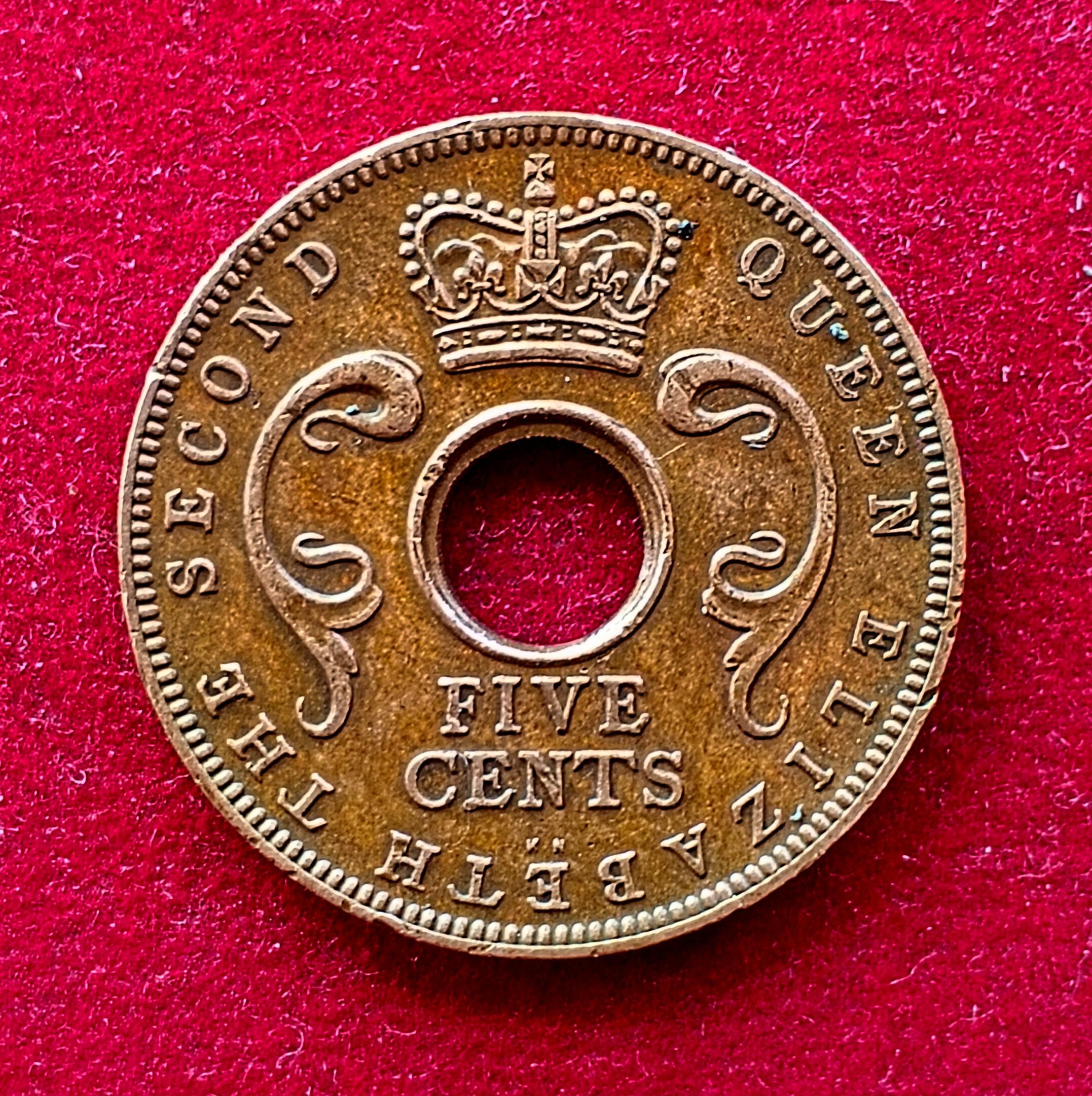 East Africa 5 Cents George VI 1957 Coin