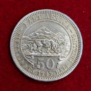 East Africa 50 Cents Elizabeth II 1949 Coin