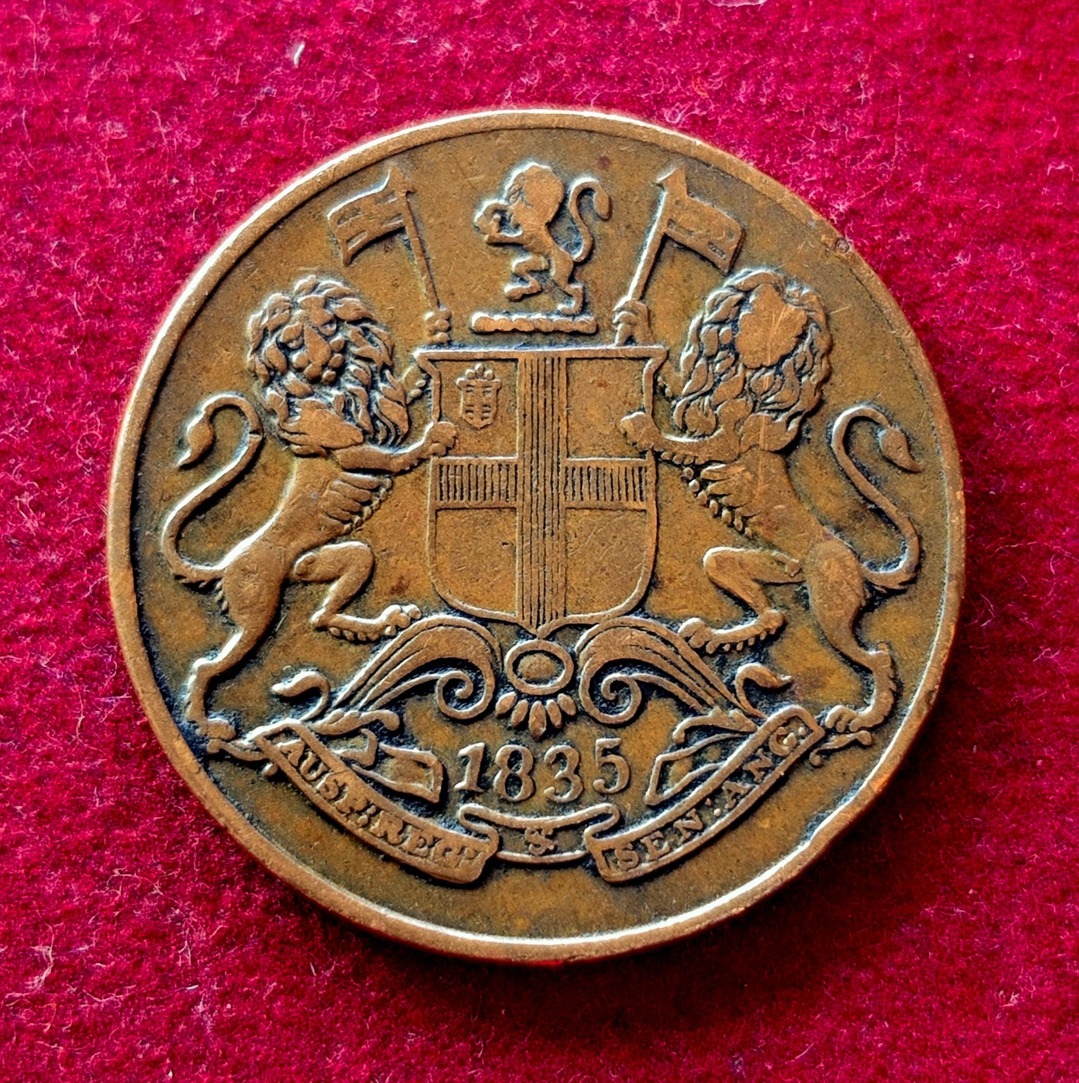 East India Company 1/4 Anna 1835 Coin