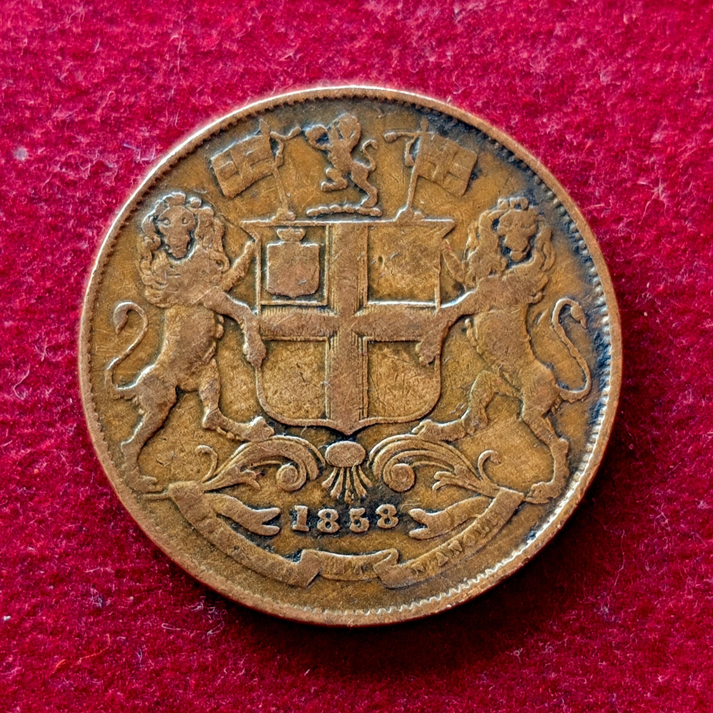 East India Company 1/4 Anna 1858 Coin