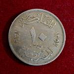 Egypt 10 Milliemes Farouk Coin