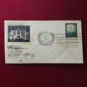 FDC :-1957 United Nations With Stamp Of CONSEIL DE SECURITE (New York)