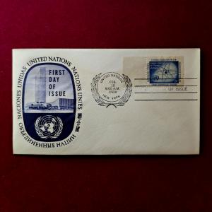 FDC :-1958 United Nations honoring the International Atomic Energy Agency Atoms For Peace 8 Cents (New York)