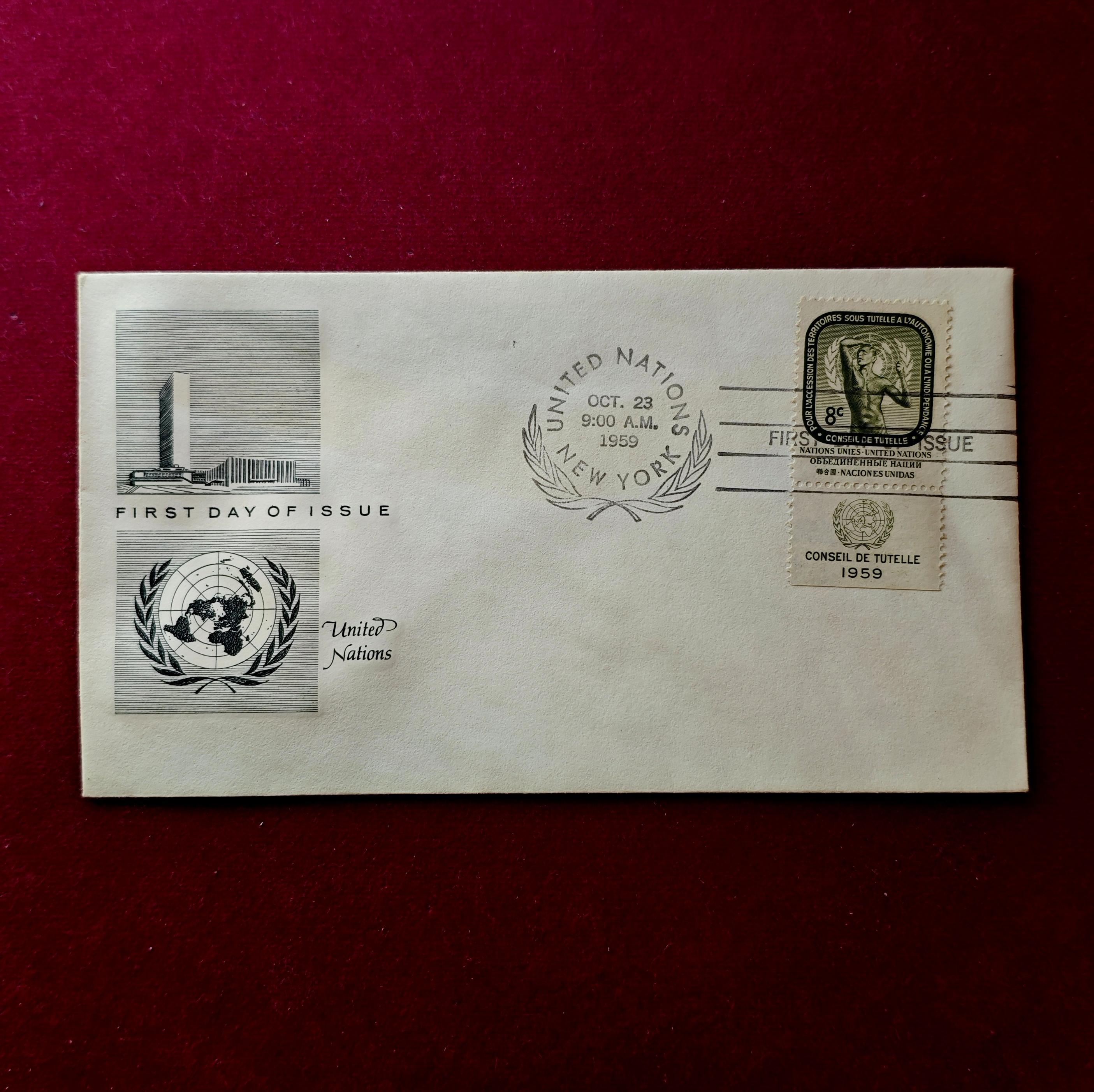 FDC :-1959 United Nations 8c Trusteeship Council (New York)