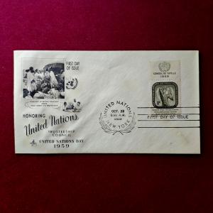 FDC : 1959 United Nations Trusteeship Council - United Nations Day (1 Stamp - 8C)