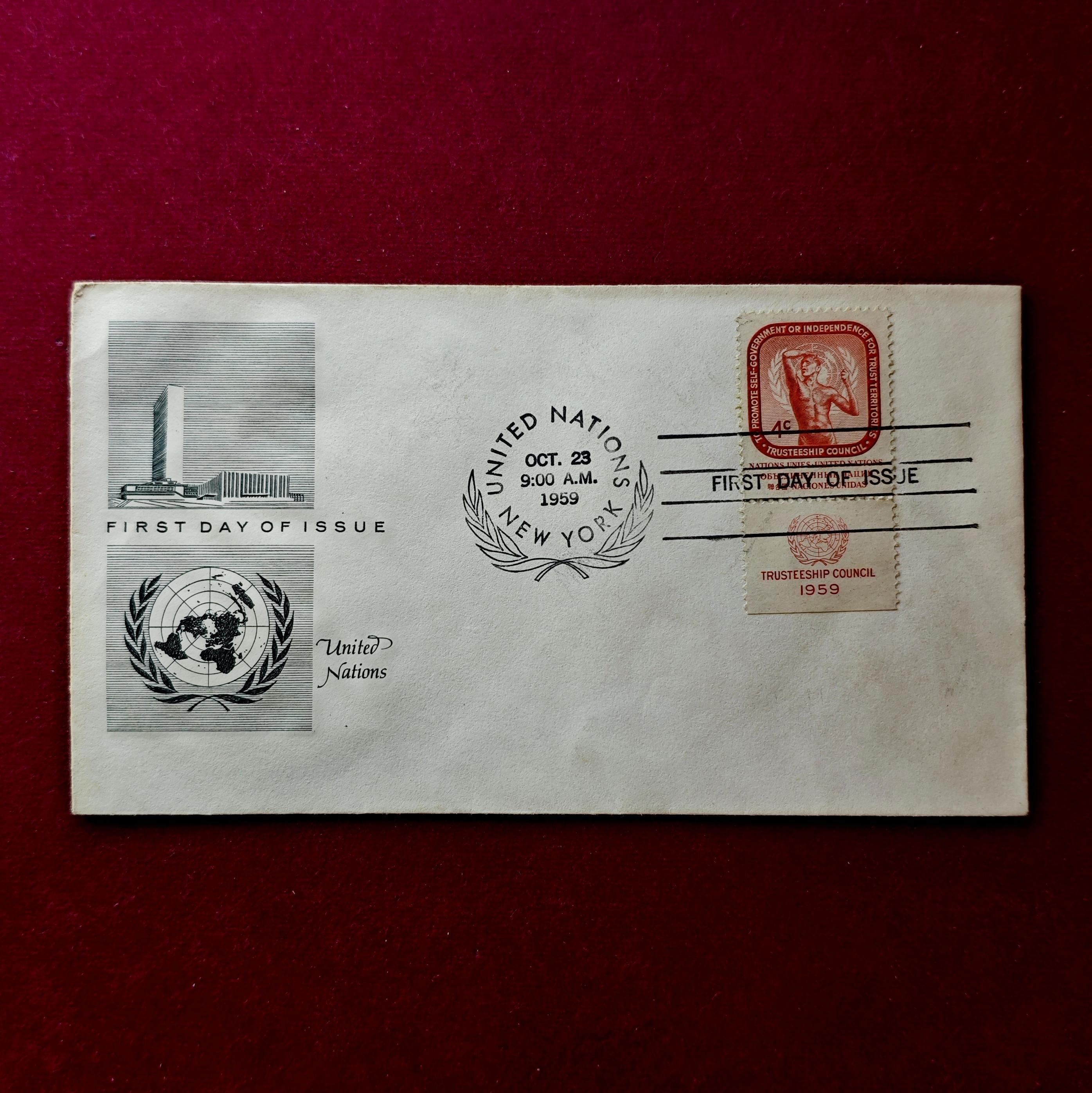 FDC :- 1959 United Nations Trusteeship Council With Stamp (New York)