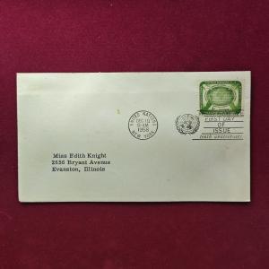 FDC:- United Nations 1958 “Tenth Anniversary of the Universal Declaration of Human Rights” 4¢ — New York, December 10, 1958