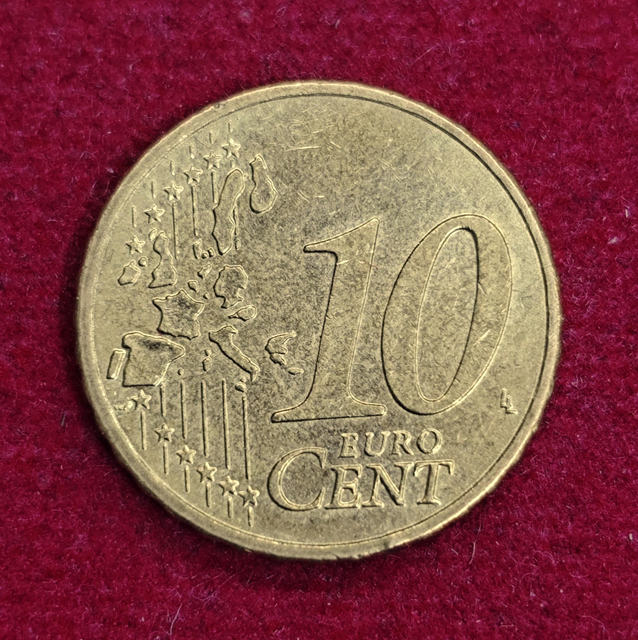 Federal Republic of Germany 10 Euro Cent 1st map 2002 Coin