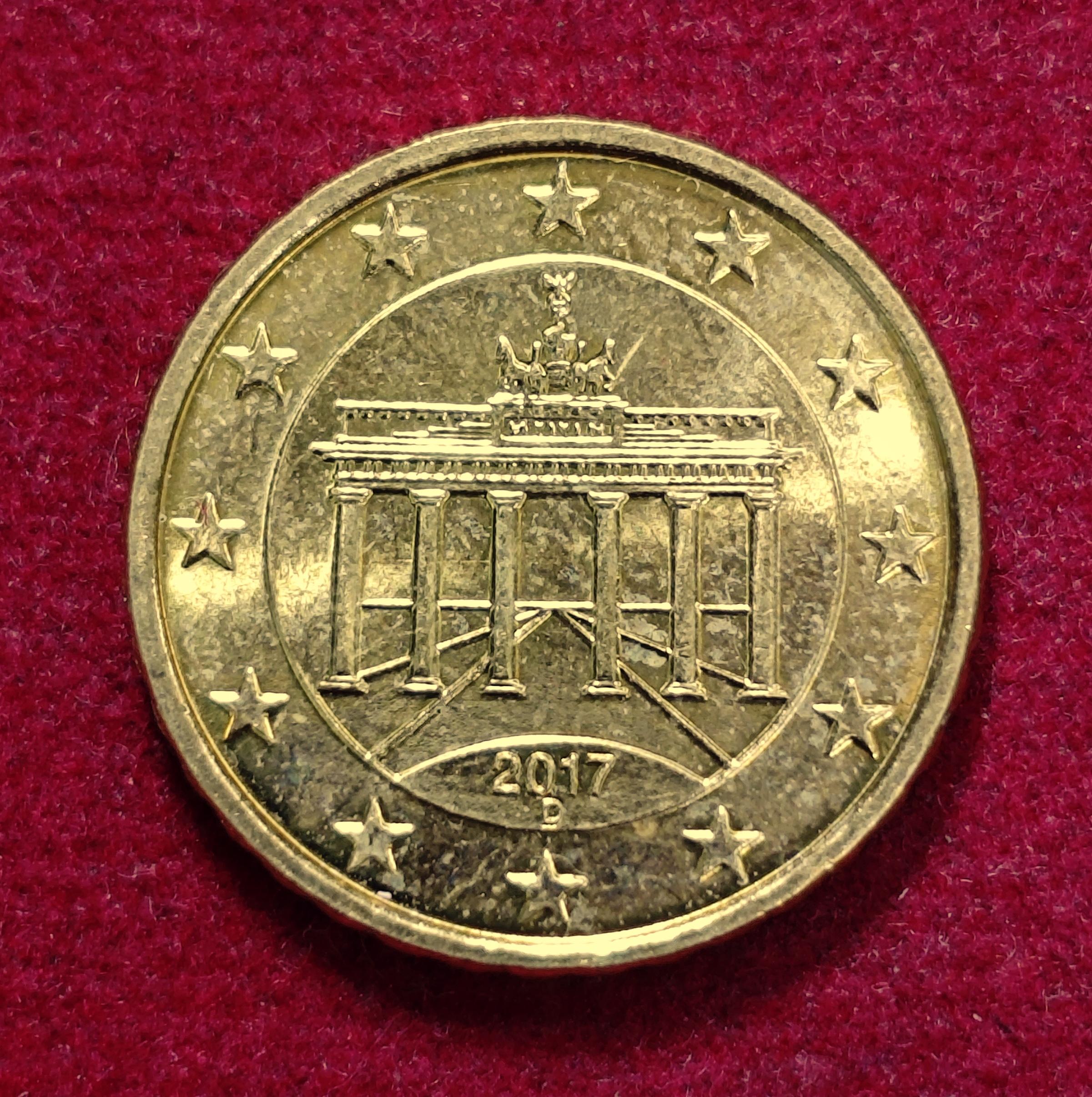 Federal Republic of Germany 20 Euro Cent 1st map 2017 Coin