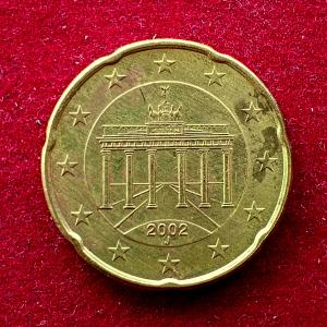 Federal Republic of Germany 20 Euro Cent 1st map 2002 Coin