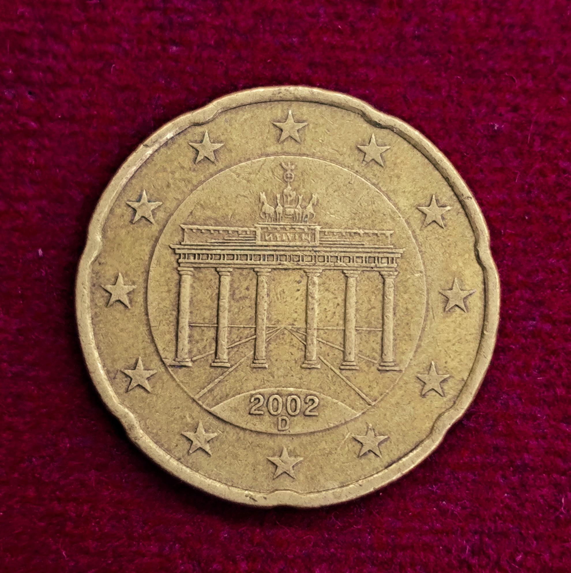 Federal Republic of Germany 20 Euro Cent 1st map 2002 Coin