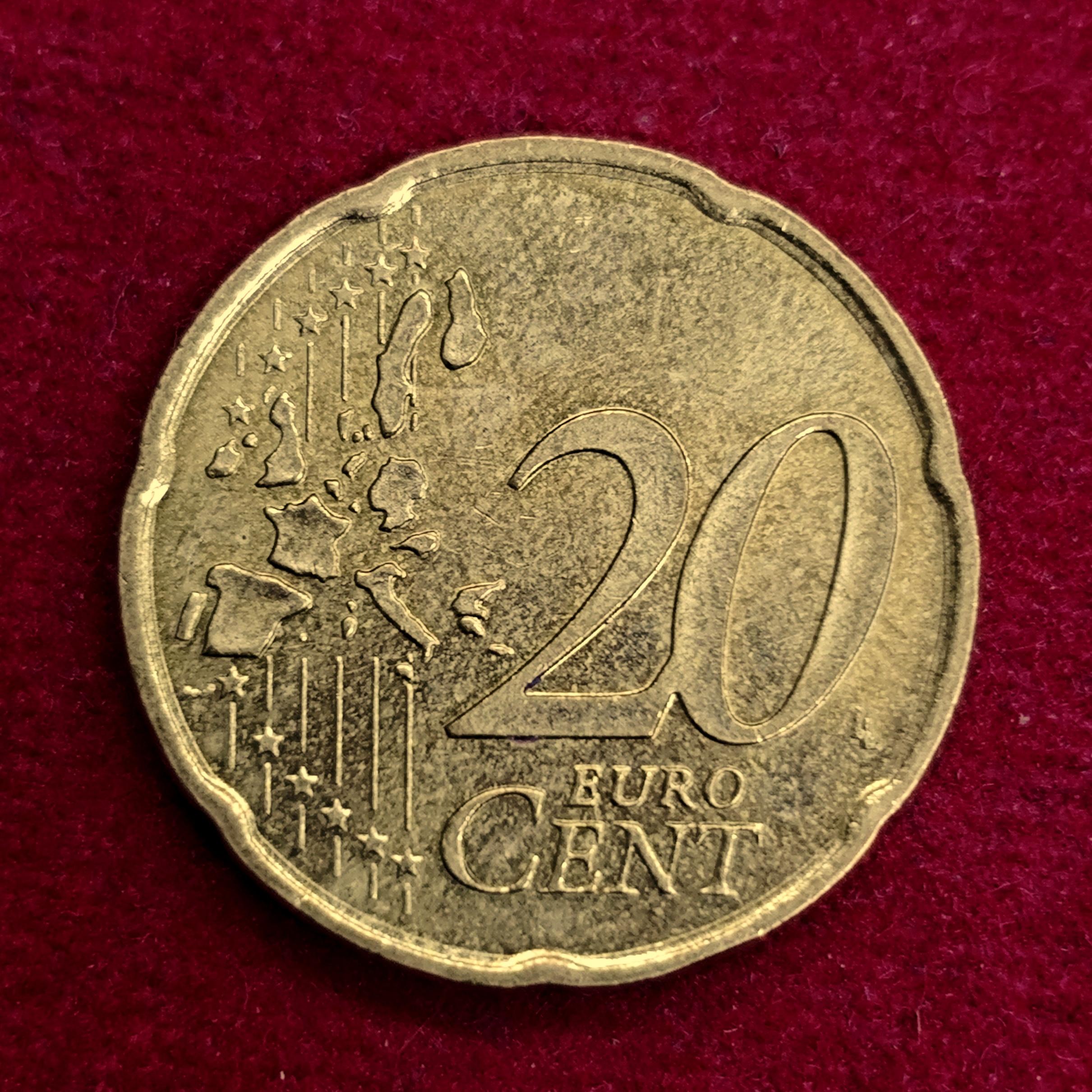 Federal Republic of Germany 20 Euro Cent 1st map 2003 Coin