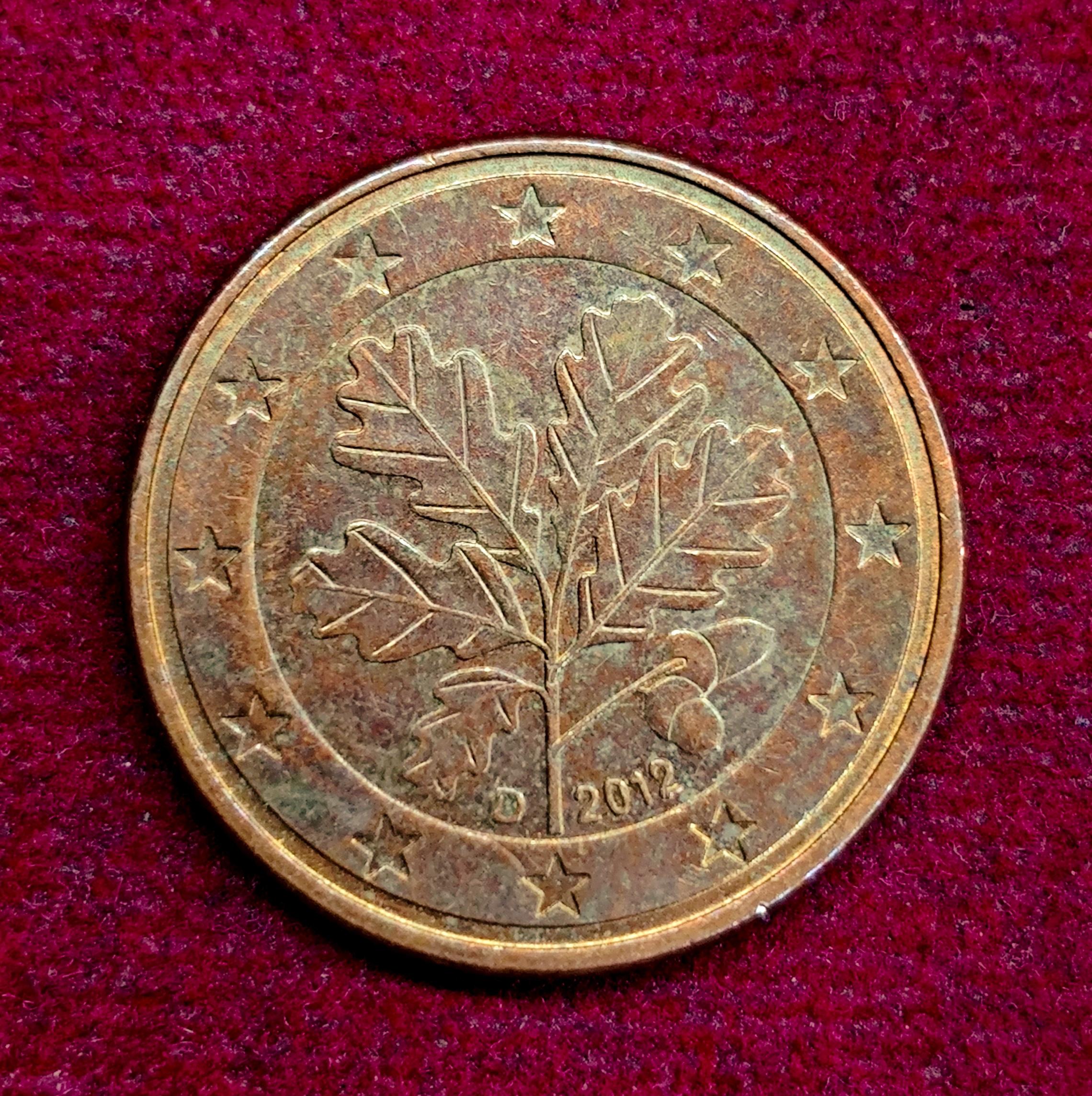 Federal Republic of Germany 5 Euro Cent 2012 Coin