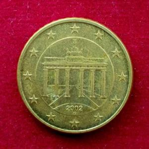 Federal Republic of Germany 50 Euro Cent 1st map 2002 Coin