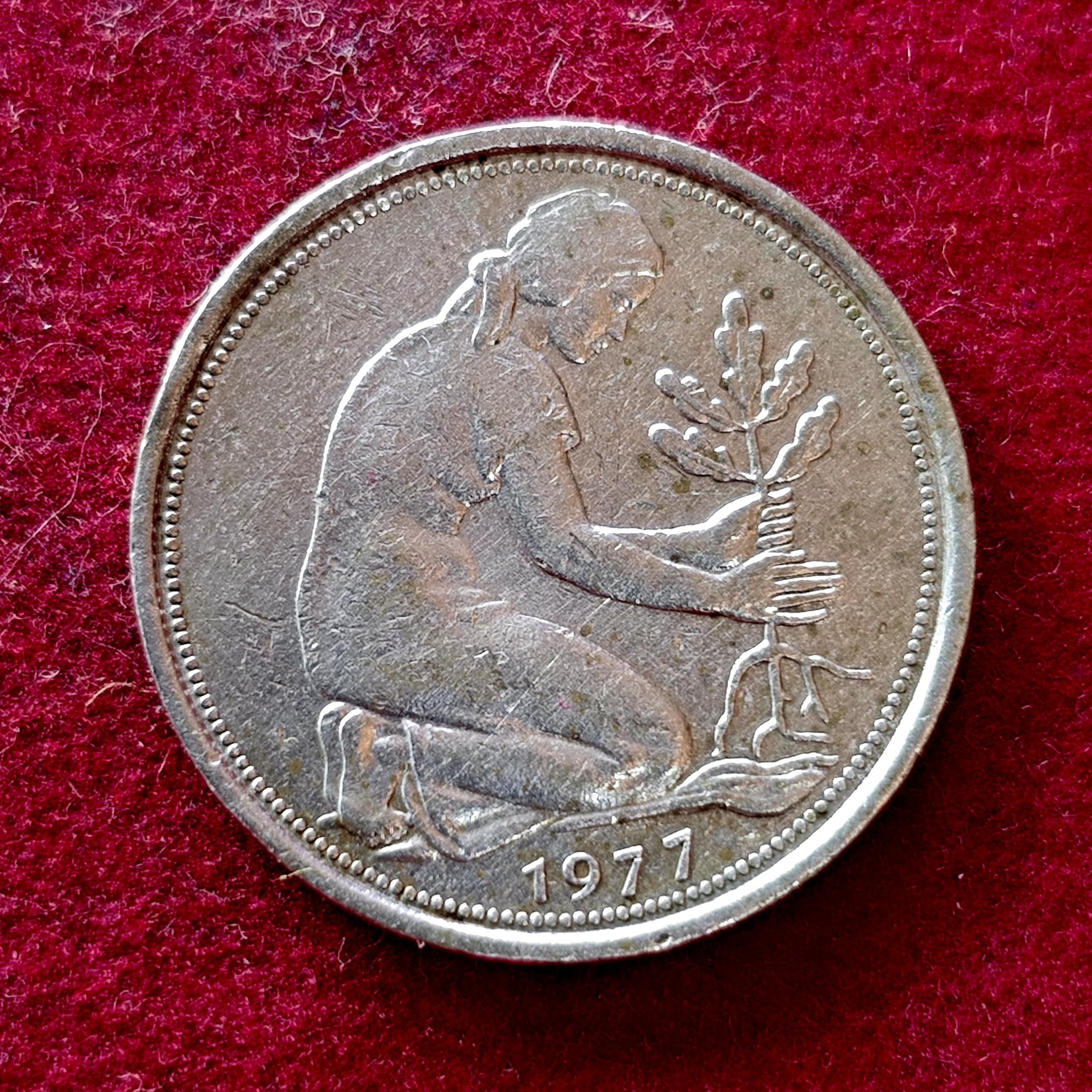 Federal Republic of Germany 50 Pfennig 1977 Coin