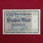 Federal state of Bavaria (Germany) 100 Mark 1922 Banknote