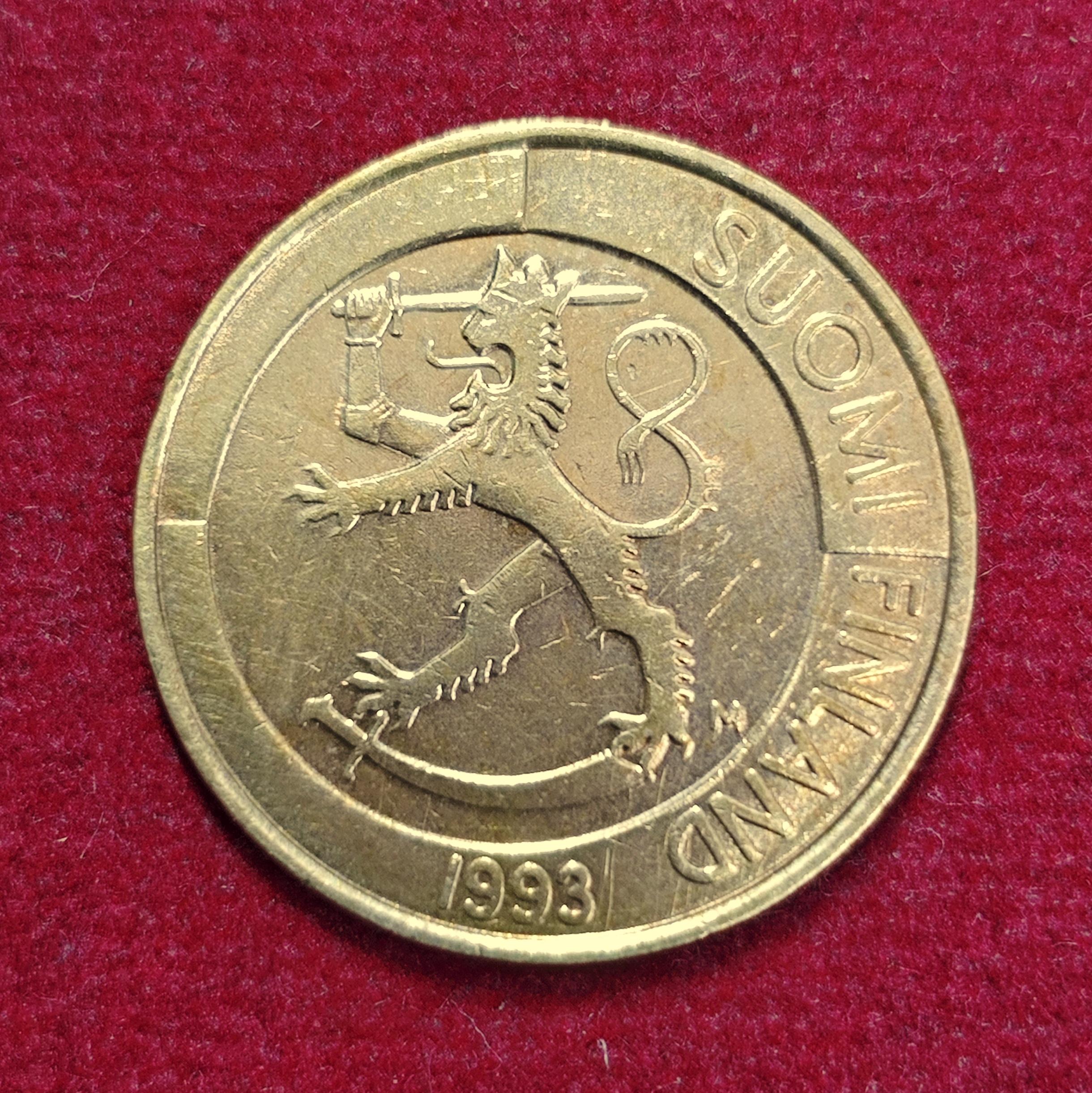 Finland 1 Markka 1993 Coin