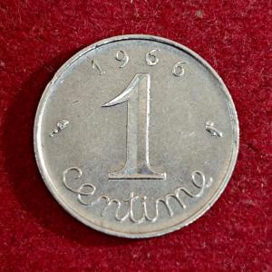 France 1 Centime 5th republic 1966 Coin