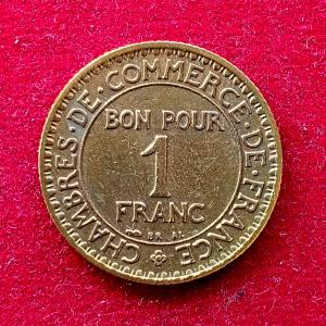 France 1 Franc Chambers of Commerce 1923 Coin