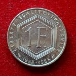 France 1 Franc Charles de Gaulle 1988 Coin