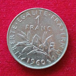 France 1 Franc Signature O. Roty 1960 Coin
