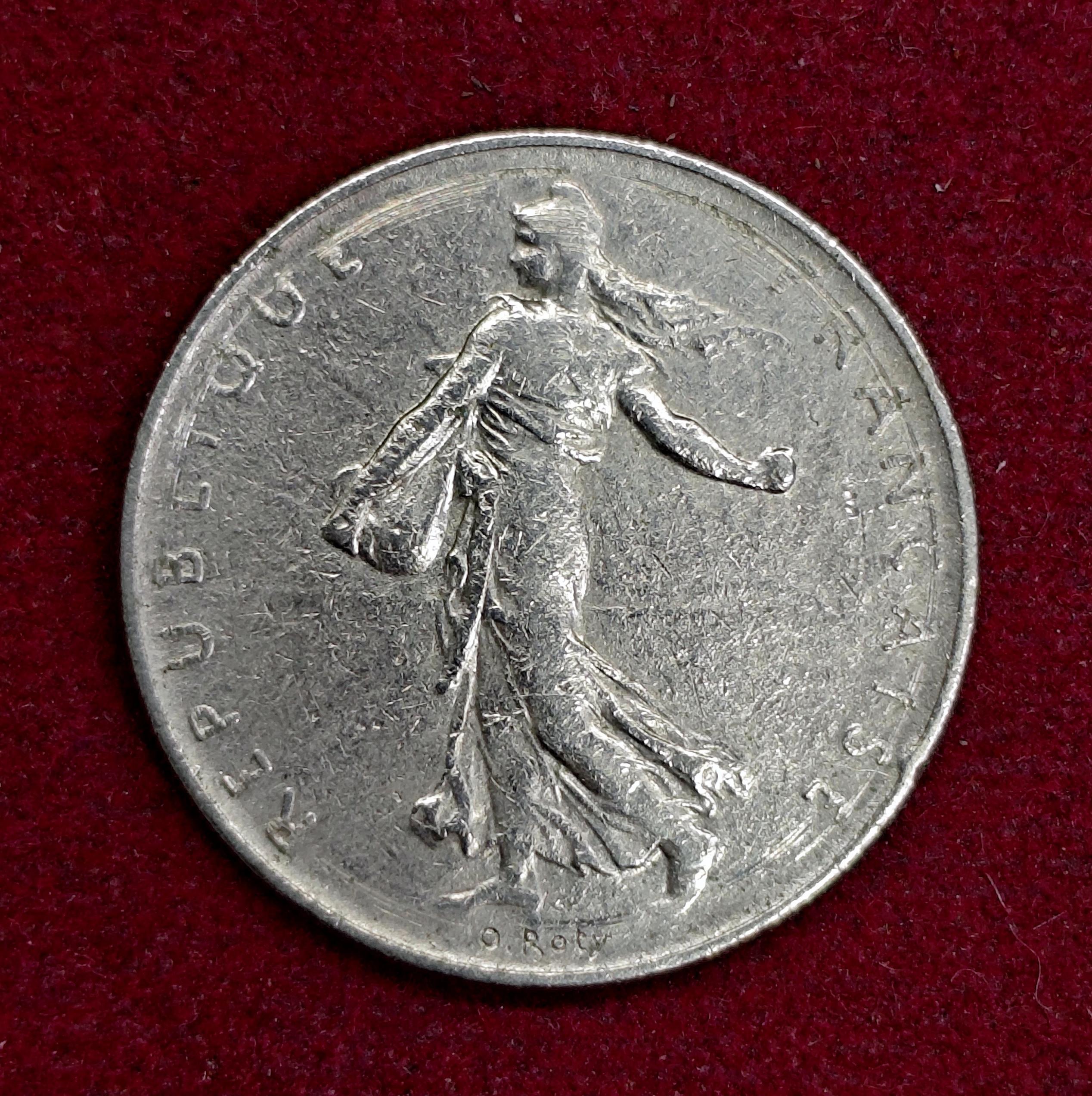 France 1 Franc Signature O. Roty 1961 Coin