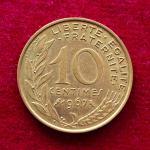 France 10 Centimes 1967 Coin