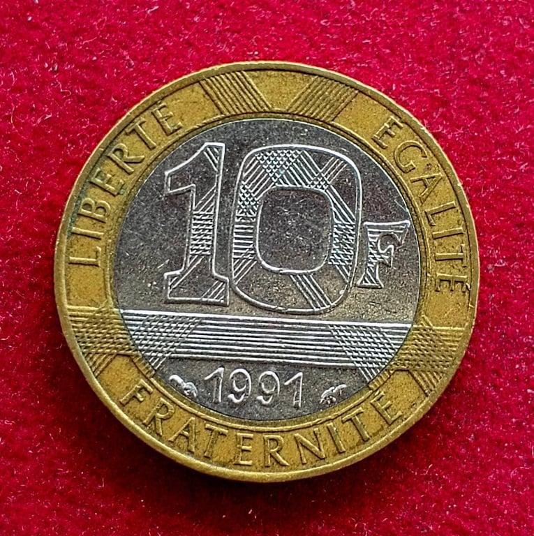 France 10 Francs 1991 Coin
