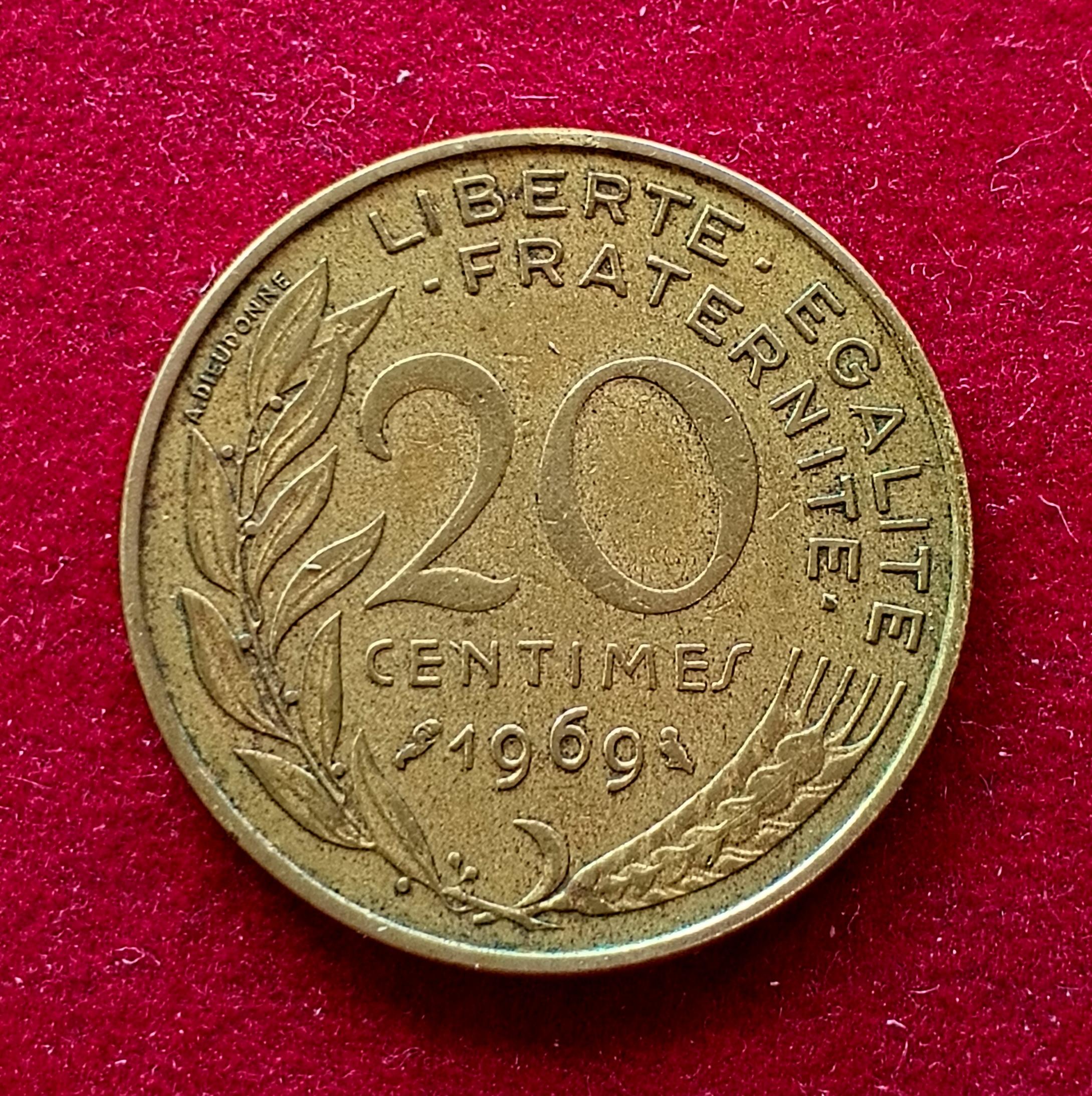 France 20 Centimes 1969 Coin