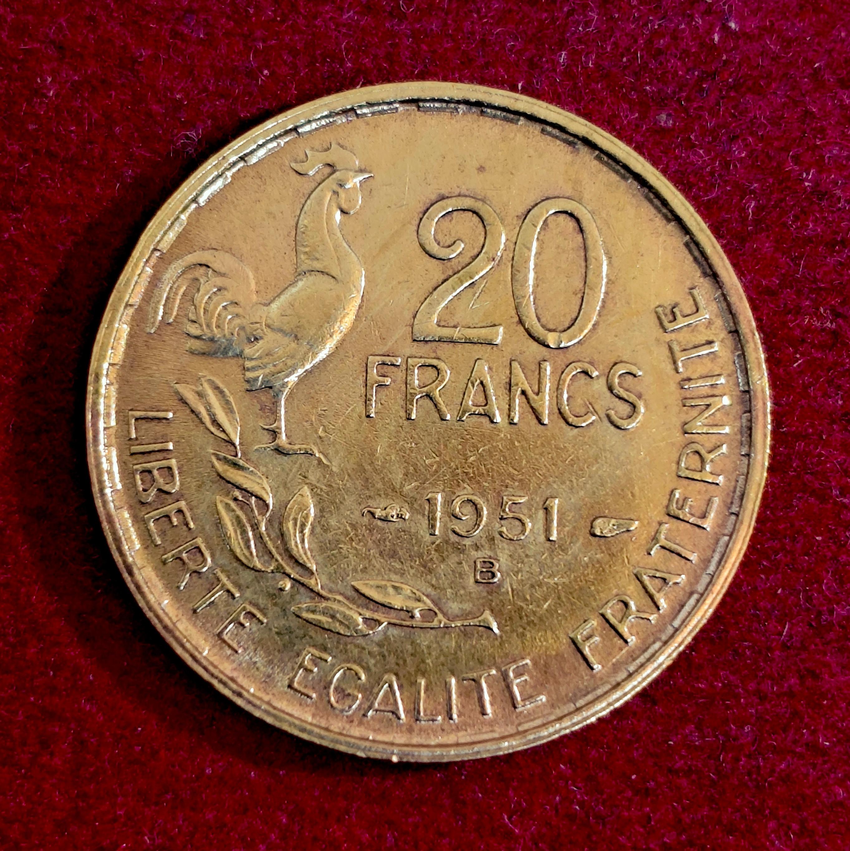 France 20 Francs 1951 Coin