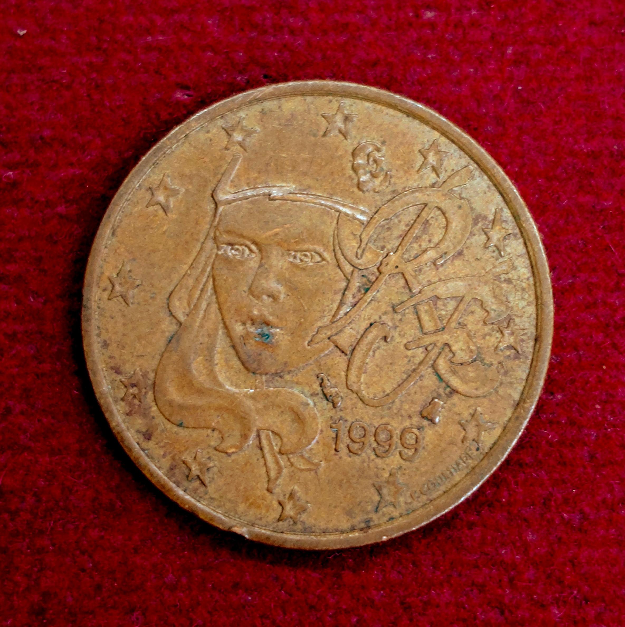 France 5 Euro Cent 1999 Coin