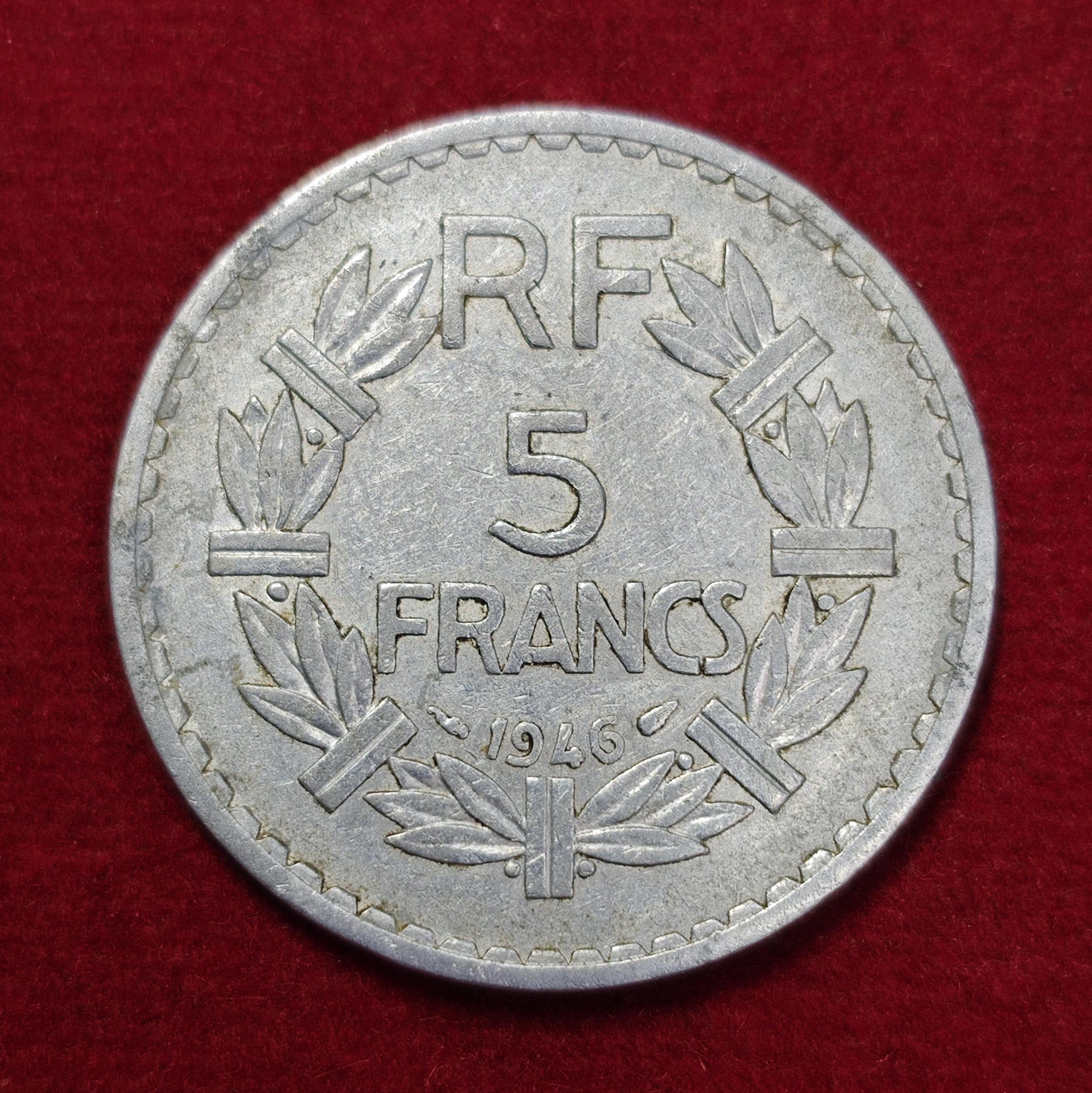 France 5 Francs 1946 Coin