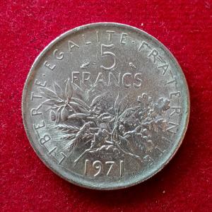 France 5 Francs 1971 Coin