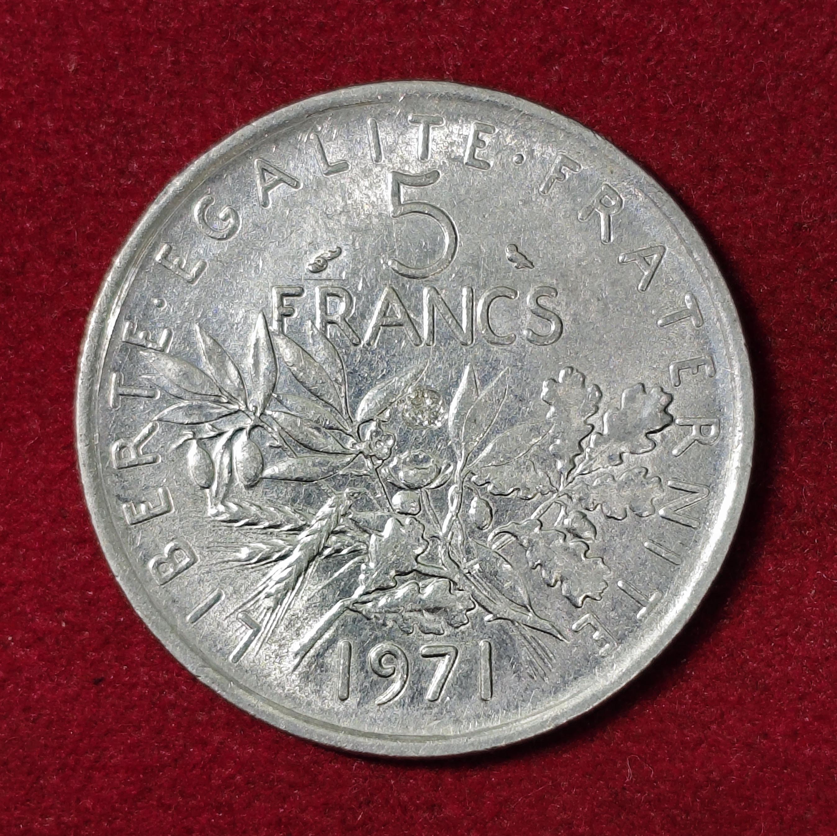 France 5 Francs 1971 Coin